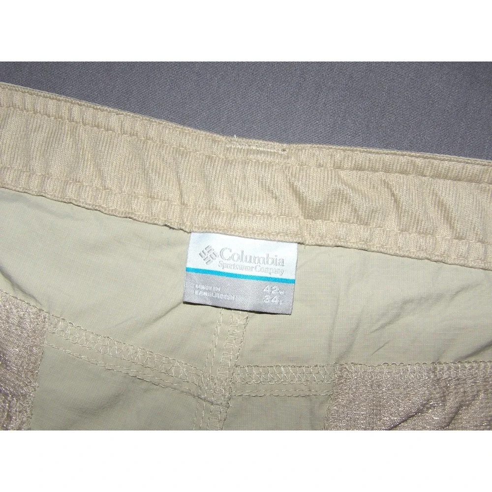 Columbia 100% Nylon Convertible Zipper Pockets Hiking Trail Pants Men's‎ 42 X 32